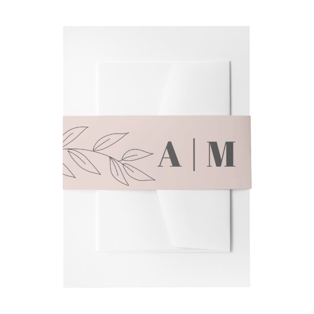 Minimal Modern Theme Invitation Belly Band (Front Example)