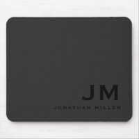 Minimal Modern Trendy Monogram Black Out