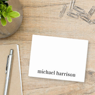 Minimal Modern Typography Monogram Post-it Notes