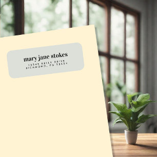 Minimal Modern Typography Name Return Address