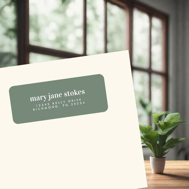 Minimal Modern Typography Name Return Address (Creator Uploaded)