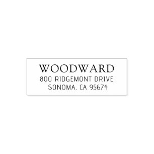 Minimal Modern Typography Name Return Address Self-inking Stamp