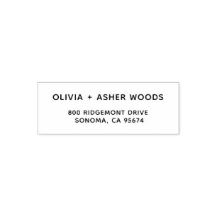 Minimal Modern Typography Name Return Address Self-inking Stamp