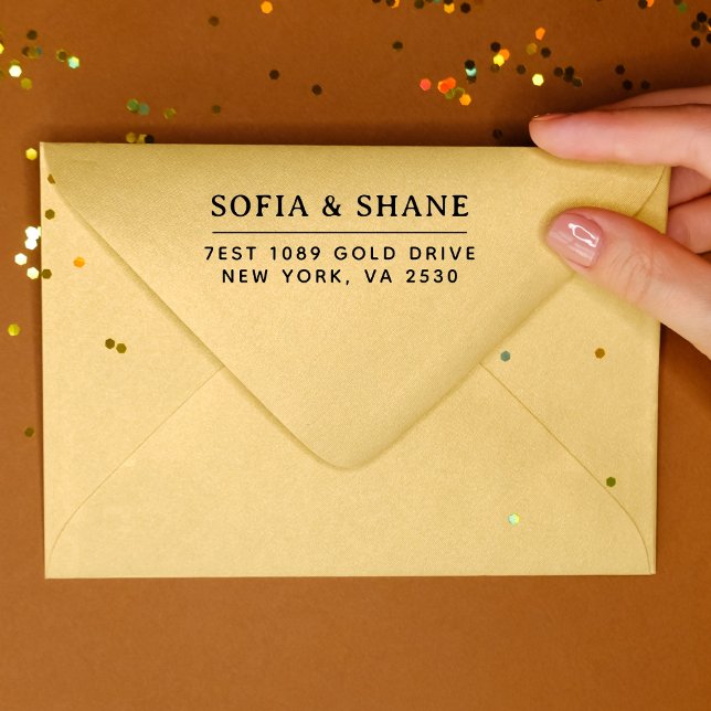 Minimal Modern Typography Name Return Address Self Self-inking Stamp (Creator Uploaded)