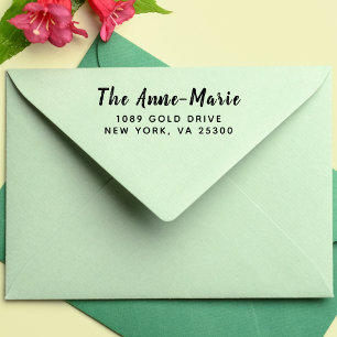 Minimal Modern Typography Name Return Address Self Self-inking Stamp