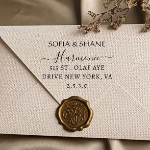 Minimal Modern Typography Name Return Address Self Self-inking Stamp