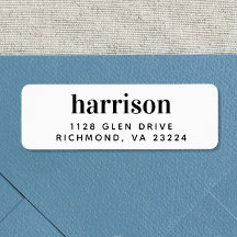Minimal Modern Typography Return Address