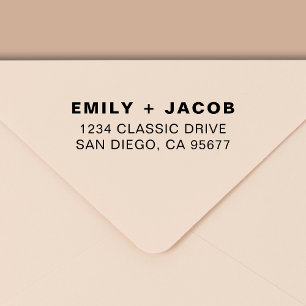 Minimal Modern Typography Return Address Self-inking Stamp