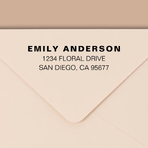 Minimal Modern Typography Return Address Self-inking Stamp