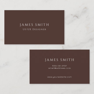 Minimal Modern UI UX Designer Business Card