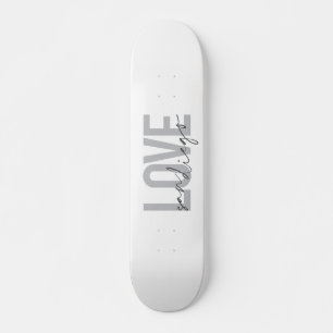 Minimal, modern, urban, cool design Love San Diego Skateboard