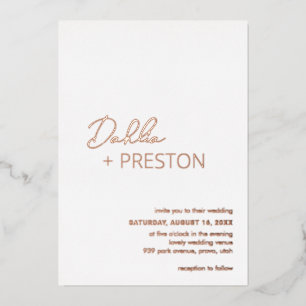 Minimal Modern Wedding