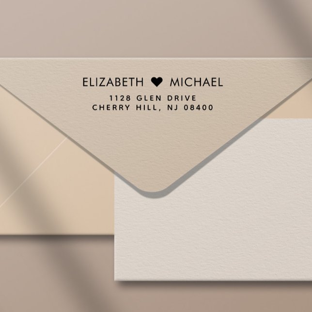 Minimal Modern Wedding Return Address Self-inking Stamp (Embrace the beauty of modern simplicity with this minimalist and sophisticated design)