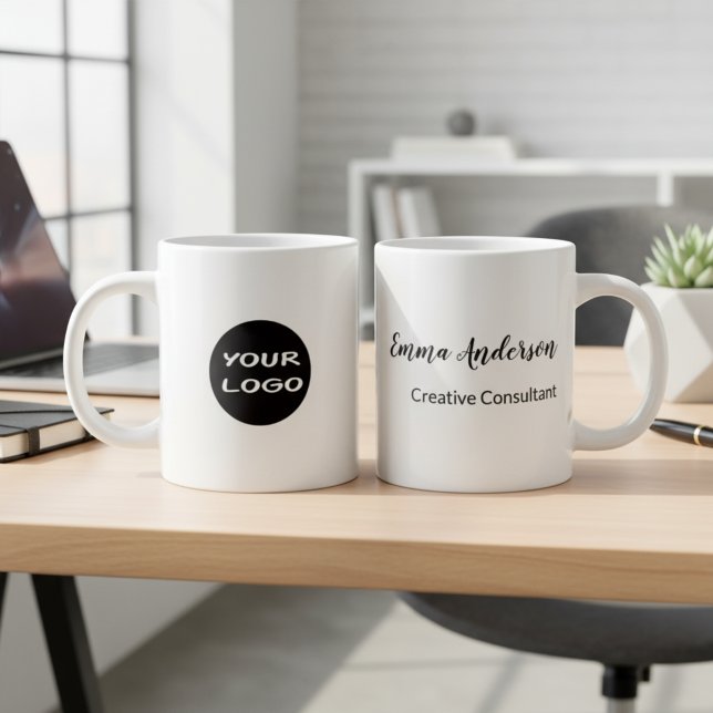 Minimal Modern | Your Logo Large Coffee Mug (Creator Uploaded)
