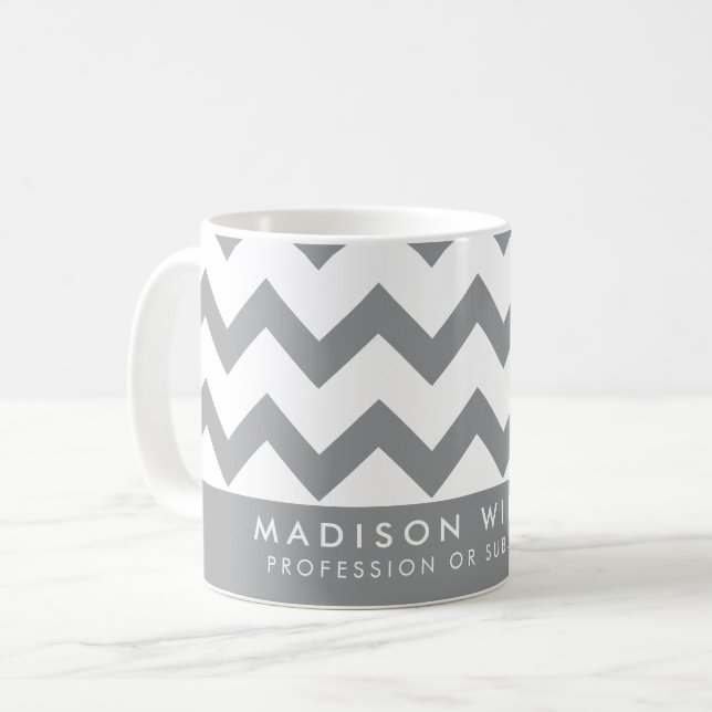 Minimal Modern Zigzag Coffee Mug (Front Left)