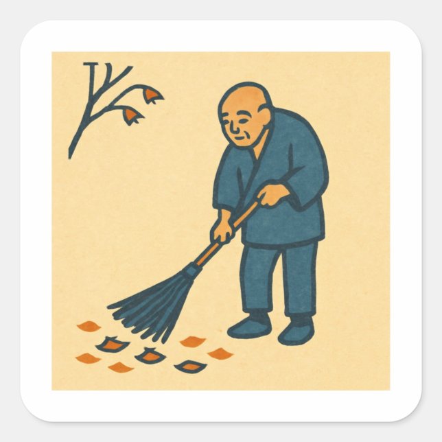 Minimal Moments of Daily Life Square Sticker (Front)