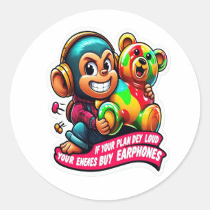 Minimal Monkey – Daily Growth Sticker 