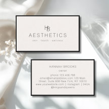 Minimal Monogram Beige Black Salon