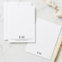 Minimal Monogram Elegant Modern Vertical 