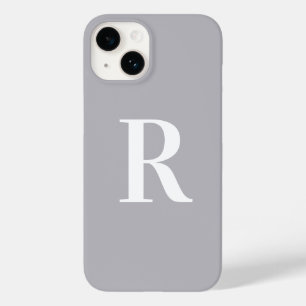 Minimal Monogram Modern Grey Case-Mate iPhone 14 Case