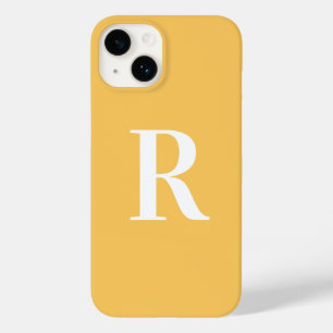 Minimal Monogram Modern Yellow Case-Mate iPhone 14 Case