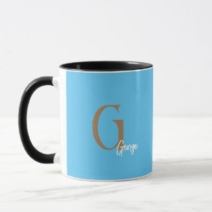 MINIMAL MONOGRAM MUG CUSTOM NAME SIMPLE MODERN 