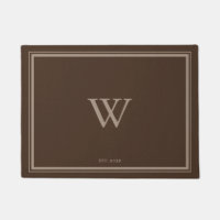 Minimal Monogram Welcome Brown | Tan