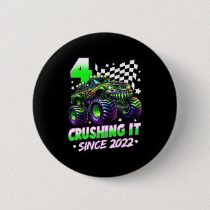 Minimal Monster Truck Year Old Boys 6 Cm Round Badge