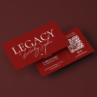 Minimal Mortician Funeral Coordinator Dark Red