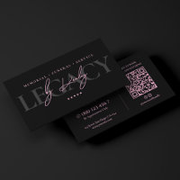 Minimal Mortician Pink Black Funeral Director
