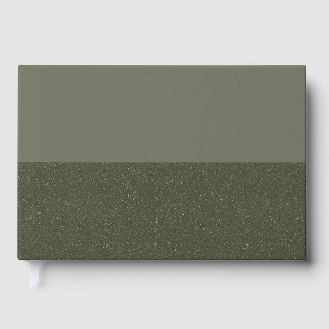Minimal Moss Green Foil Guestbook (Front)