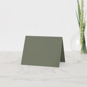 Minimal Moss Green Folded Note Card – Customisable