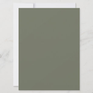 Minimal Moss Green Holiday Card – Custom Flat