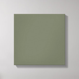 Minimal Moss Green Stretched Canvas Print (Custom)