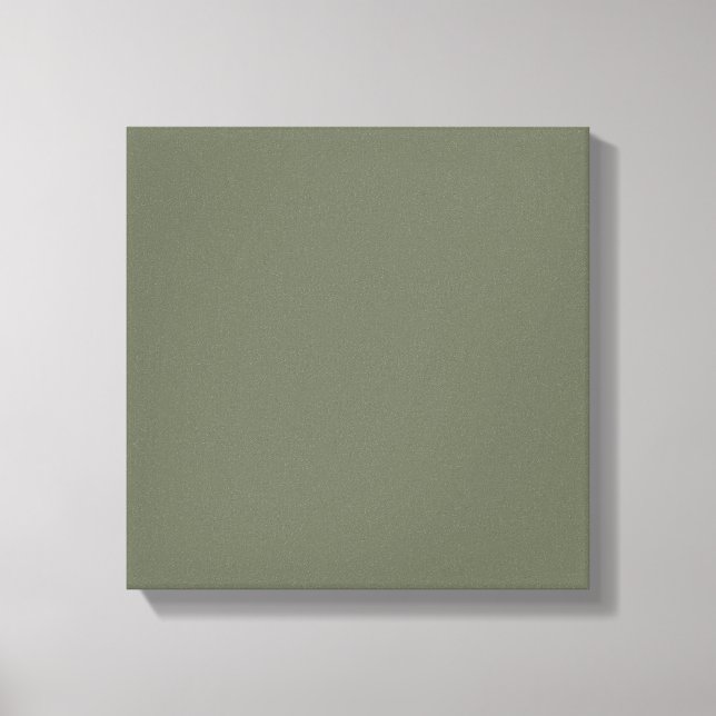 Minimal Moss Green Stretched Canvas Print (Custom) (Front)