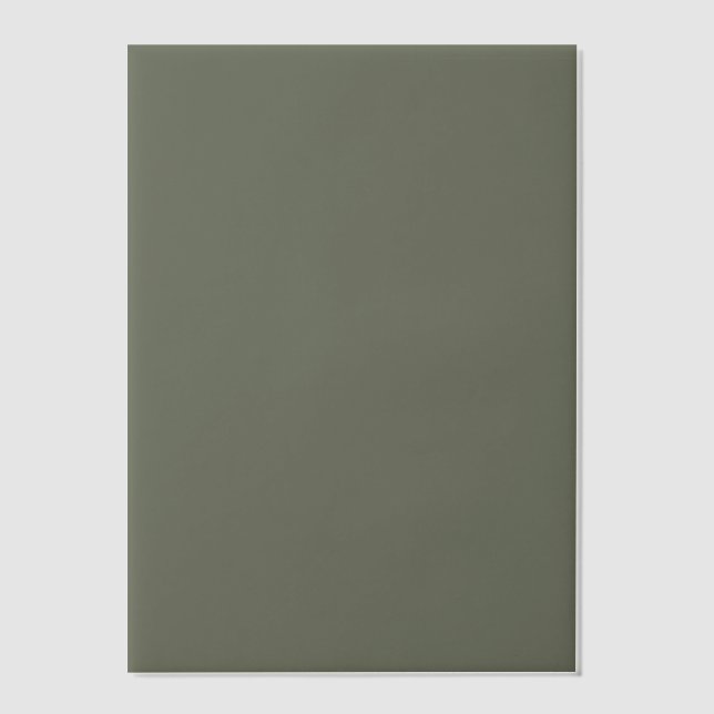 Minimal Moss Green Vellum Overlay – Customisable Invitations (Front)