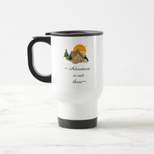Minimal Mountain Adventure Travel Mug