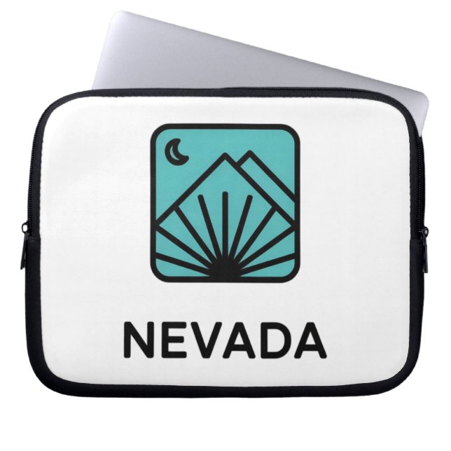 Minimal Mountain Night Landscape Design Laptop Sleeve (Front)