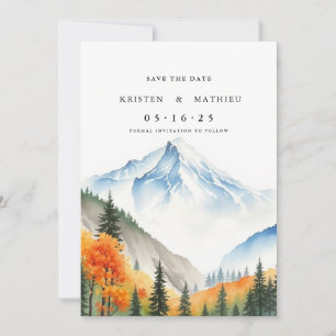Minimal Mountain Save The Date