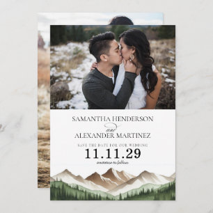 Minimal Mountain Save The Date