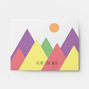 minimal mountain simple mcm mid century Envelope