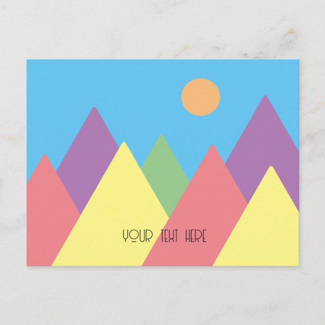 minimal mountain simple mcm mid century Postcard (Front)
