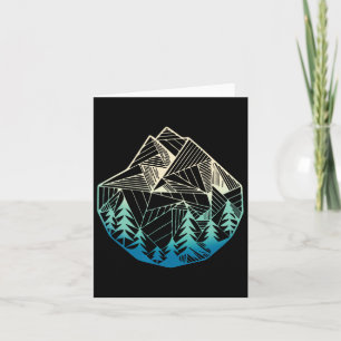 Minimal Mountains Geometry Outdoor Hiking Card