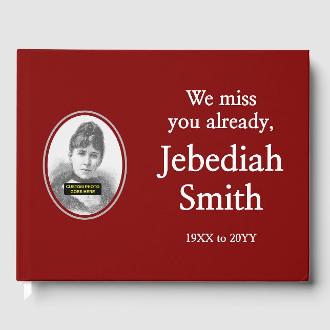 Minimal & Mournful Sympathy Guestbook (Front)