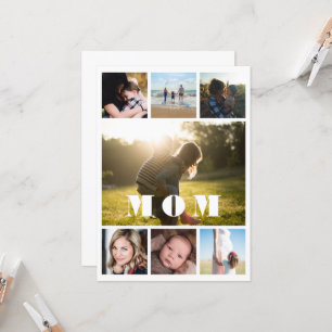 Minimal Mum Mother's Day Collage Photo Card
