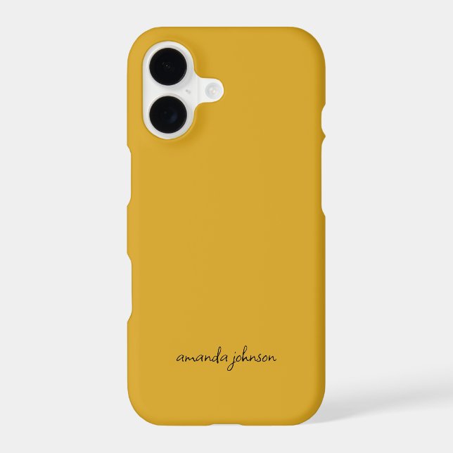 Minimal Mustard Yellow Monogrammed (Back)