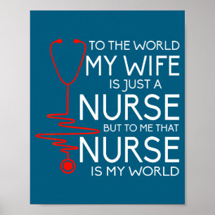 Minimal My wife nurse t , proud nurse's husband t Poster