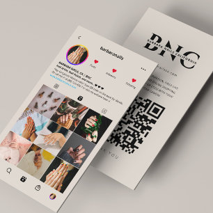 Minimal Nail Artist Beauty Salon Sand Business Card