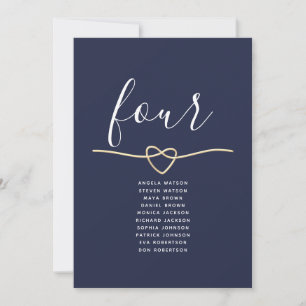 Minimal Navy Blue Wedding Seating Chart