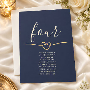 Minimal Navy Blue Wedding Seating Chart